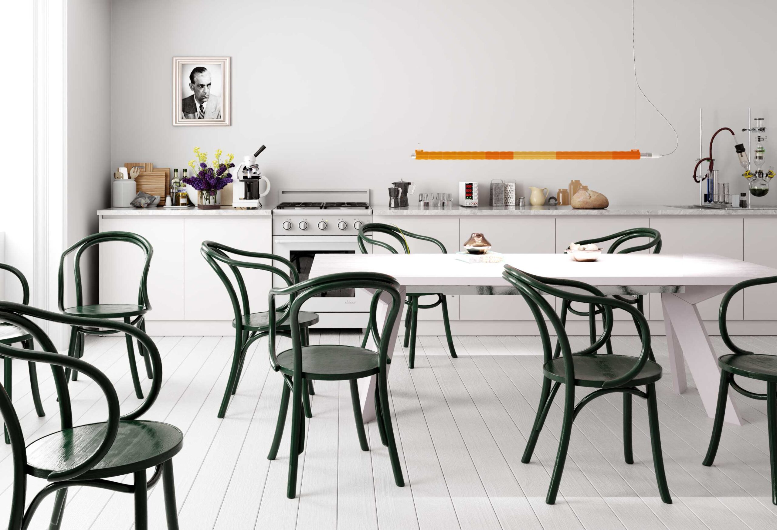 Dash over a kitchen table
